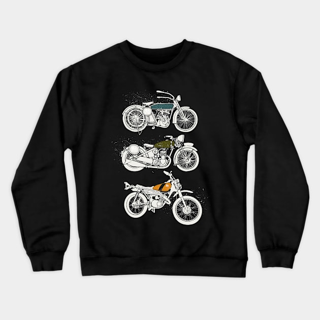 Motorcycle flat track cafe racer bobber Crewneck Sweatshirt by nevilleanthonysse